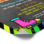 Wiederverwendbar zum Thema 80er Flyer der Schule Poster (Ecke)