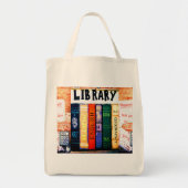 Wiederverwendbare Bibliotheks-Taschen-Tasche Tragetasche (Vorne)