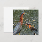 Wiederverwendbare Einkaufstasche Grüner Reiher Save The Date (Vorne/Hinten)