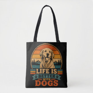 Wiederverwendbare Einkaufstasche mit Golden Retrie Tasche
