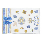 Wiederverwendbare Hanukkah Geschenkwrap - Beutel B Kissenbezug (Vorderseite)