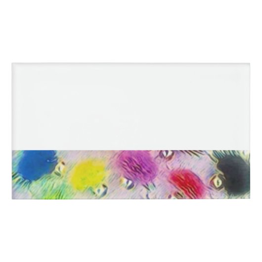 Wiederverwendbare Namensmarke Fluff Party Design Namenschild (Vorderseite)