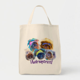 Wiederverwendbare Pekingese Tote Bag mit Haarsturm Tragetasche