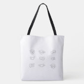 Wiederverwendbare Schulter-Tasche - Hübsche ästhet Tasche (Rückseite)