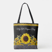 Wiederverwendbare Sonnenblume Tasche (Rückseite)