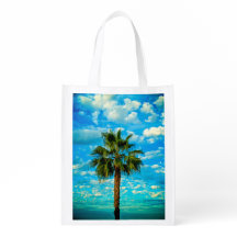 Wiederverwendbare Tasche mit Bild des blauen