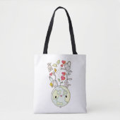 Wiederverwendbare Taschentasche des Veilchens Tasche (Vorderseite)
