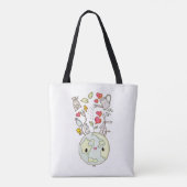 Wiederverwendbare Taschentasche des Veilchens Tasche (Rückseite)
