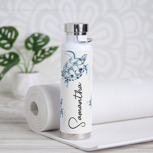 Wiederverwendbare Wasserflaschen mit Blauem Meeres Trinkflasche (Yoga)