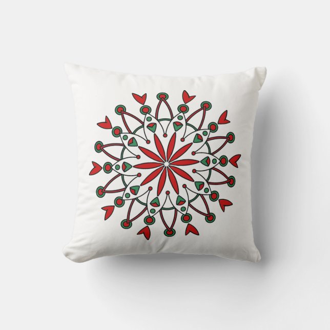 Wiederverwendbare Weihnachten Mandala PIllow Kissen (Vorderseite)