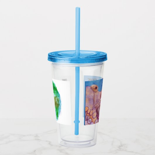 Wiederverwendbarer Cup & Stroh Rette unseren Ocean Acryltrinkbecher (Rechts)