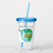 Wiederverwendbarer Cup & Stroh Rette unseren Ocean Acryltrinkbecher (Rückseite)