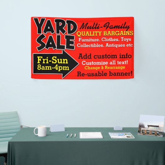 Wiederverwendbarer Garagenflohmarkt-Ramschverkauf Banner (Messeveranstaltung)
