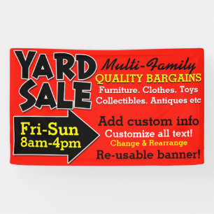 Wiederverwendbarer Garagenflohmarkt-Ramschverkauf Banner