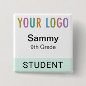 Wiederverwendbarer Namensschild-Button für Schüler Button (Vorderseite)