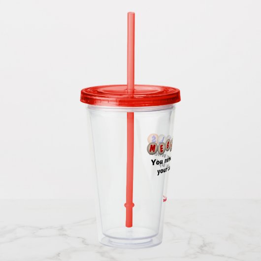 Wiederverwendbarer Trinkbecher mit Abdeckung 1 Acryltrinkbecher (Rechts)