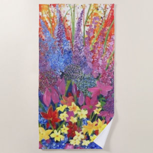 Wiederverwendbares Alaskan Wildblume Beach Handtuc Strandtuch
