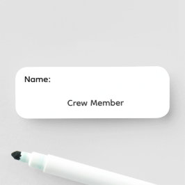 Wiederverwendbares Trockenlöschen-Nametag mit Magn Namensschild