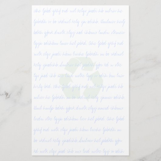 Wiederverwendete Gerecycelt Schreibwaren Briefpapier (Vorderseite)