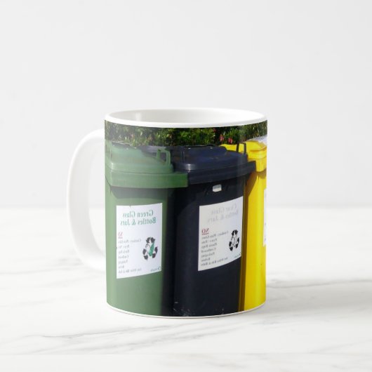 Wiederverwendung Recycelnd farbige Recycelnd Beine Kaffeetasse (Vorderseite Links)