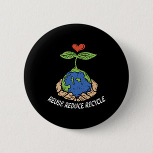 Wiederverwendung Reduzieren Gerecycelt Planeten Re Button