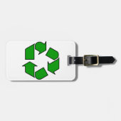 Wiederverwendung und Recycle Gepäckanhänger (Vorderseite horizontal)