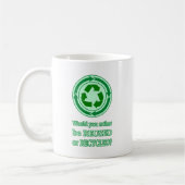 Wiederverwendung und Recycle Kaffeetasse (Links)