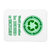 Wiederverwendung und Recycle Magnet (Horizontal)