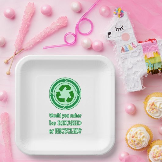 Wiederverwendung und Recycle Pappteller (Party)