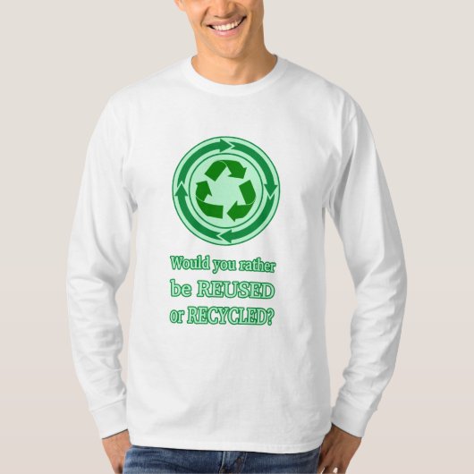 Wiederverwendung und Recycle T-Shirt (Vorderseite)