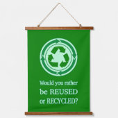 Wiederverwendung und Recycle Wandteppich Mit Holzrahmen (Vorderseite)