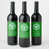 Wiederverwendung und Recycle Weinetikett (Flaschen)