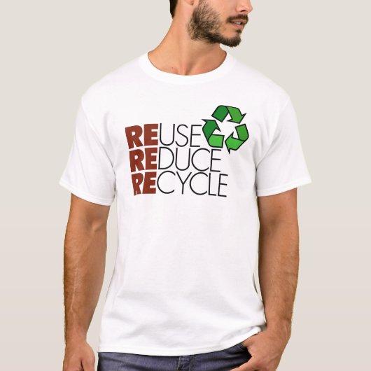 Wiederverwendung verringern recyceln T - Shirt (Vorderseite)