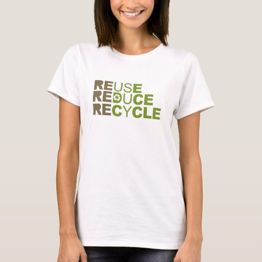 Wiederverwendung verringern recyceln T - T-Shirt (Vorderseite)
