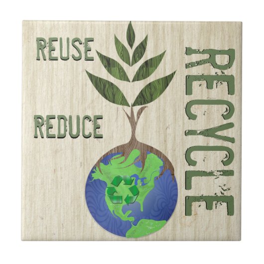 Wiederverwendung Verringerung des Gerecycelt Baumh Fliese (Vorderseite)