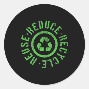 Wiederverwendung Verringerung des Gerecycelt Earth Runder Aufkleber