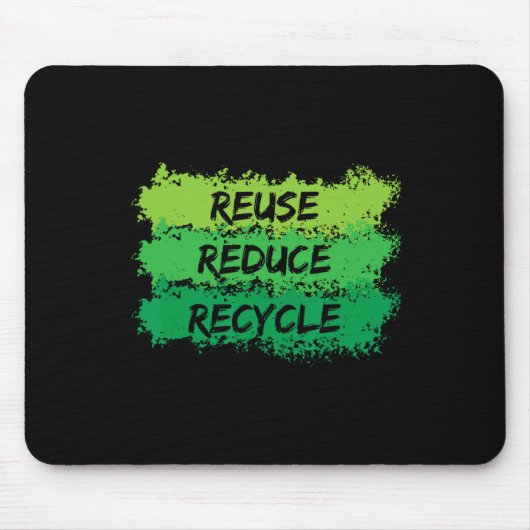 Wiederverwendung Verringerung Gerecycelt Funny Eco Mousepad (Vorne)