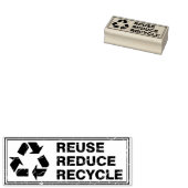 Wiederverwendung, Verringerung, Recycle, Gummistempel (Stempel)