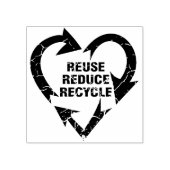 Wiederverwendung, Verringerung, Recycle, rustikale Gummistempel (Prägung)