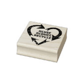 Wiederverwendung, Verringerung, Recycle, rustikale Gummistempel (Stempel)