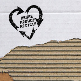 Wiederverwendung, Verringerung, Recycle, rustikale Gummistempel