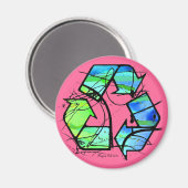 Wiederverwendung, Verringerung, Recycle von Gesche Magnet (Vorderseite/Rückseite)