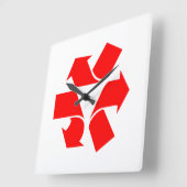 Wiederverwendungszeichen Quadratische Wanduhr (Winkel)
