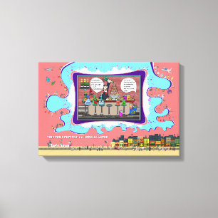 Wiederverwertbare im Jenseits Bar Humor 18x12 Leinwanddruck