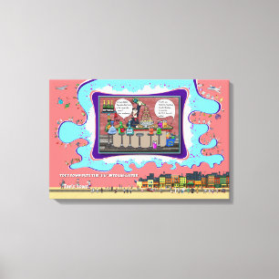 Wiederverwertbare im Jenseits Bar Humor 24x16 Leinwanddruck