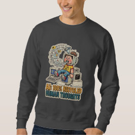 Wiederverwertete menschliche Gedanken KI Satire Te Sweatshirt
