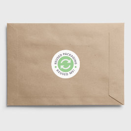 Wiederverwertete Verpackung - Aufkleber für wieder