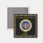 WIEDERWACHSENPRÄSIDENT OBAMA 2012 MAGNET (Vorderseite/Rückseite)
