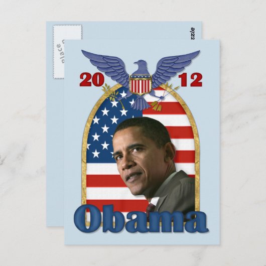 Wiederwahl von Barack Obama für 2012 Postkarte (Vorne/Hinten)