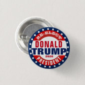 Wiederwahl von Donald Trump für Präsident Button (Vorne & Hinten)